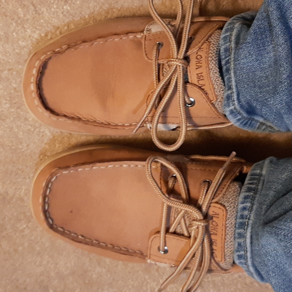 Aloha Island Tropics 7.5Men light brown upper leather shoe - Picture 5 of 7